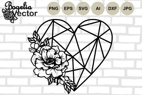 Heart with Flowers: A Graphics Review for Crafts