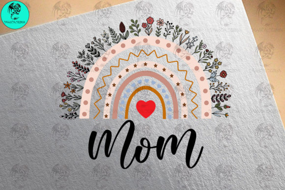 Mom Flower Ranibow Svg Graphics & Crafts